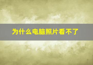 为什么电脑照片看不了