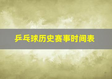 乒乓球历史赛事时间表