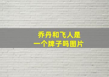 乔丹和飞人是一个牌子吗图片