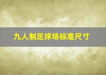 九人制足球场标准尺寸