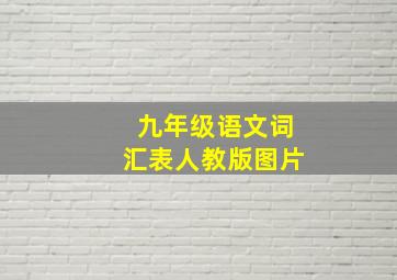 九年级语文词汇表人教版图片