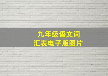 九年级语文词汇表电子版图片