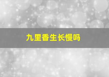 九里香生长慢吗