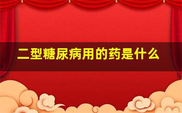 二型糖尿病用的药是什么