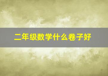 二年级数学什么卷子好