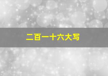 二百一十六大写