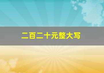 二百二十元整大写