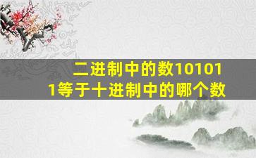 二进制中的数101011等于十进制中的哪个数