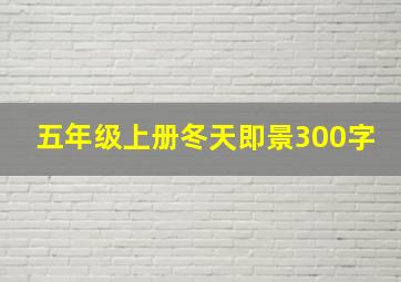 五年级上册冬天即景300字