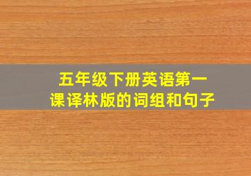 五年级下册英语第一课译林版的词组和句子