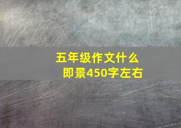 五年级作文什么即景450字左右