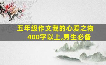 五年级作文我的心爱之物400字以上,男生必备