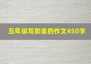 五年级写即景的作文450字