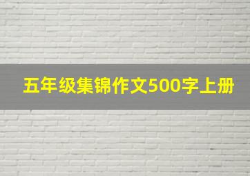 五年级集锦作文500字上册