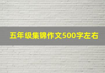 五年级集锦作文500字左右