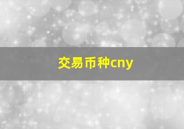 交易币种cny