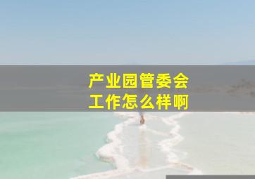 产业园管委会工作怎么样啊