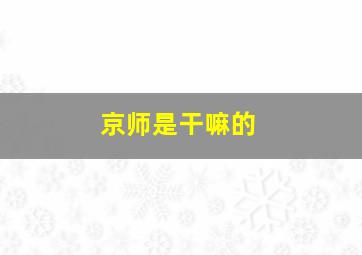 京师是干嘛的