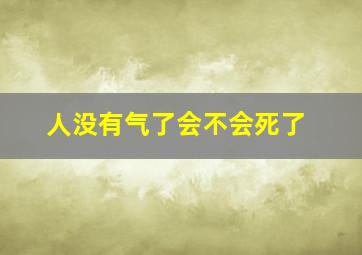 人没有气了会不会死了