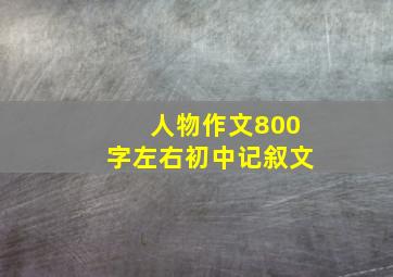 人物作文800字左右初中记叙文