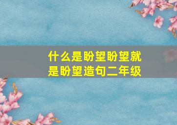 什么是盼望盼望就是盼望造句二年级