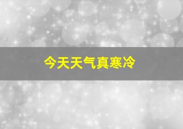 今天天气真寒冷