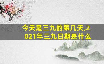 今天是三九的第几天,2021年三九日期是什么