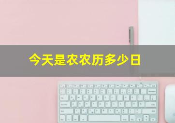 今天是农农历多少日