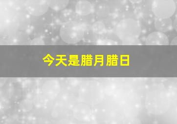 今天是腊月腊日