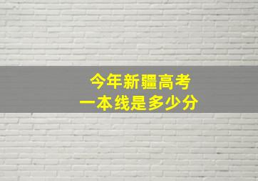 今年新疆高考一本线是多少分