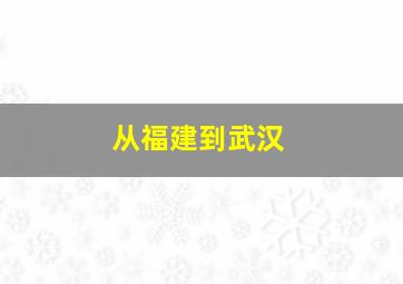 从福建到武汉