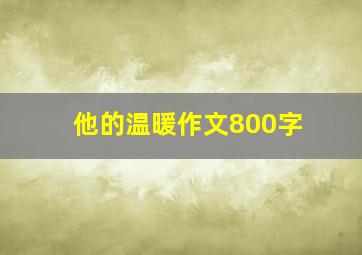 他的温暖作文800字