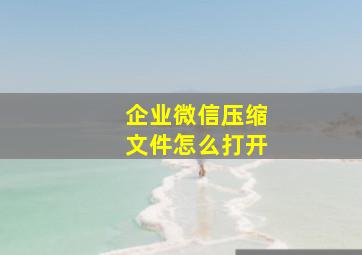 企业微信压缩文件怎么打开