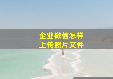 企业微信怎样上传照片文件