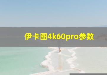 伊卡图4k60pro参数