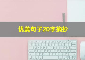 优美句子20字摘抄