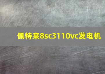 佩特来8sc3110vc发电机