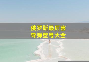 俄罗斯最厉害导弹型号大全