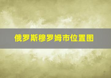 俄罗斯穆罗姆市位置图