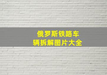 俄罗斯铁路车辆拆解图片大全