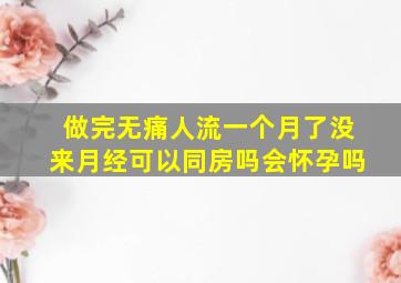 做完无痛人流一个月了没来月经可以同房吗会怀孕吗