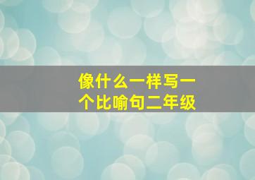 像什么一样写一个比喻句二年级