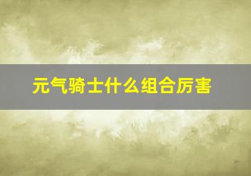 元气骑士什么组合厉害