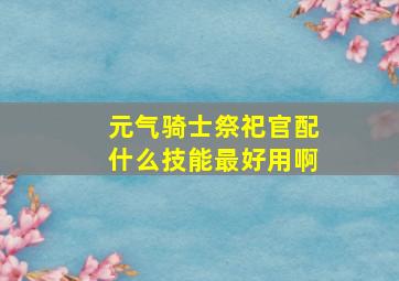 元气骑士祭祀官配什么技能最好用啊