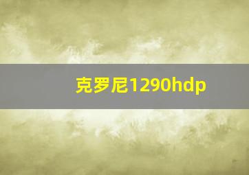 克罗尼1290hdp