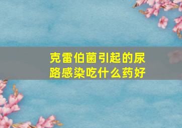 克雷伯菌引起的尿路感染吃什么药好