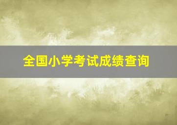 全国小学考试成绩查询