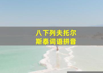 八下列夫托尔斯泰词语拼音