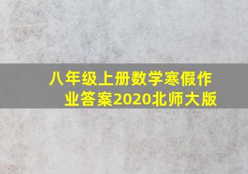 八年级上册数学寒假作业答案2020北师大版