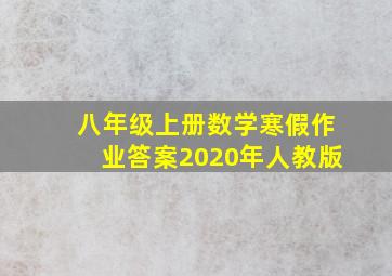 八年级上册数学寒假作业答案2020年人教版